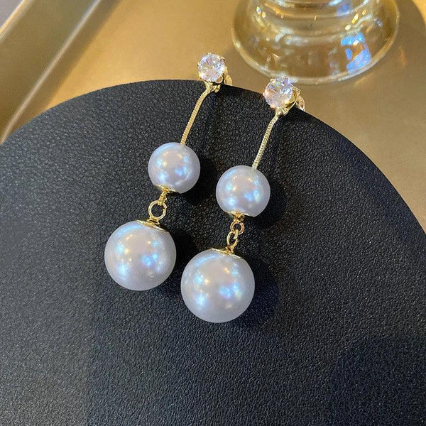 Beautiful Zircon Pearl Tassel Earrings Korean Style 2023 New Fashion  Brincos Feminino Party Jewelry Gifts - Dangle Earrings - AliExpress